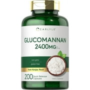 Glucomannan Capsules 2400mg | 200 Count | Soluble Fiber Pills for Men and Women | by Carlyle
