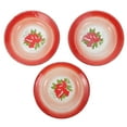 thumbnail image 1 of 3 Pcs Plateaux de Nourriture Vintage pour Collations Assiettes Cuites Vaisselle de Cuisine (Rouge), 1 of 9