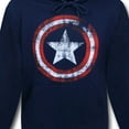 thumbnail image 3 of Captain America Distressed Navy Pullover Hoodie-2XLarge, 3 of 4