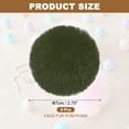 thumbnail image 2 of Uxcell Faux Fur Pom Poms for Hats, 6 Pcs Fluffy Soft Fur Poms Balls with Elastic Loop for Keychain Knitting Hats DIY Scarves Gloves Bag Christmas, Dark Green, 2 of 6