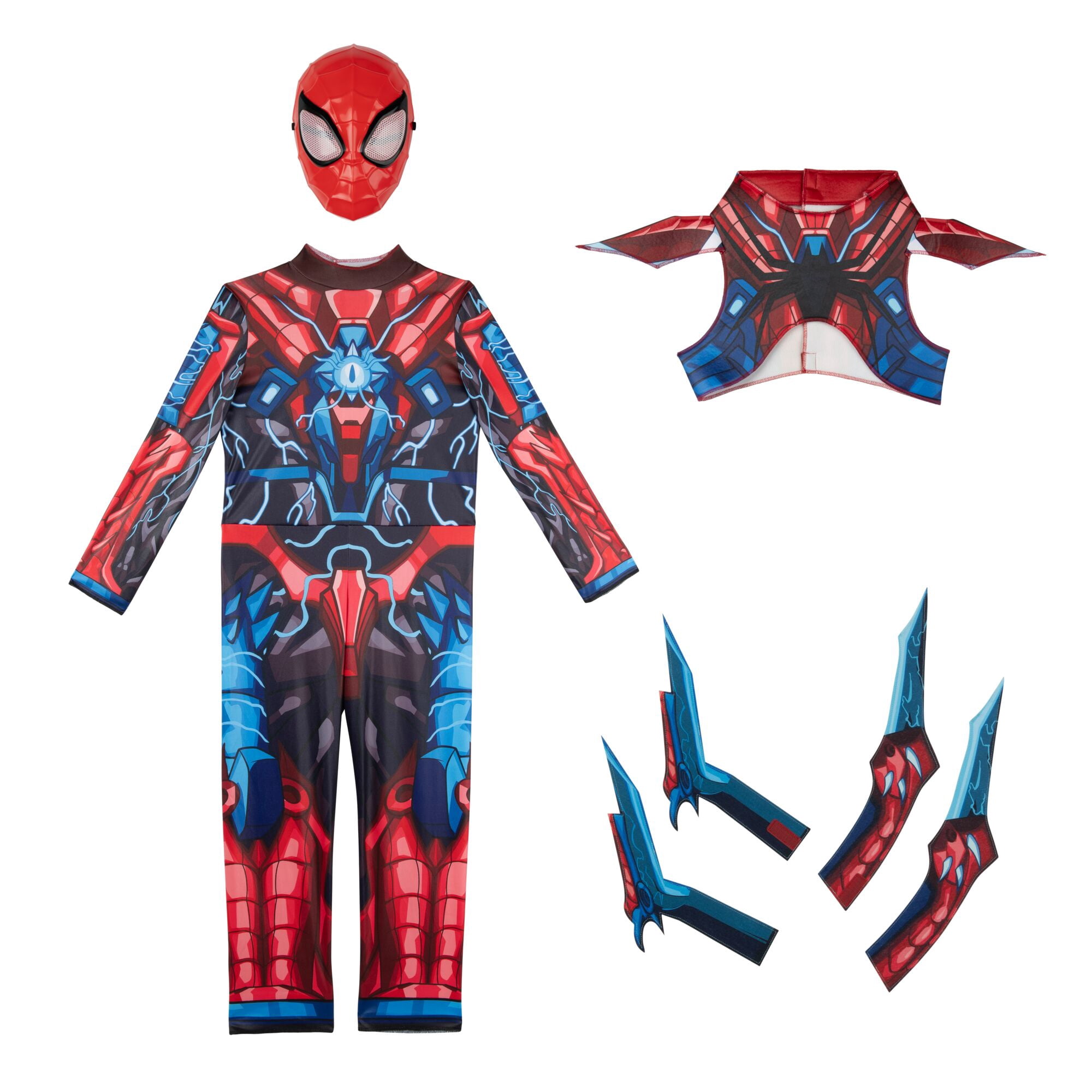 Marvel's Spider-man Mech Strike Halloween Costume for Children, Boy's Size L (10/12), by Jazwares