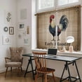thumbnail image 5 of Early Rooster Kitchen Curtains 45 Inch Length, Brown Spring Farmhouse Vintage Chicken Tiers Curtains for Bathroom Bedroom Cafe, Light Filtering Small Window Treatment Short Drapes 2 Panels 42"Wx45"L, 5 of 8