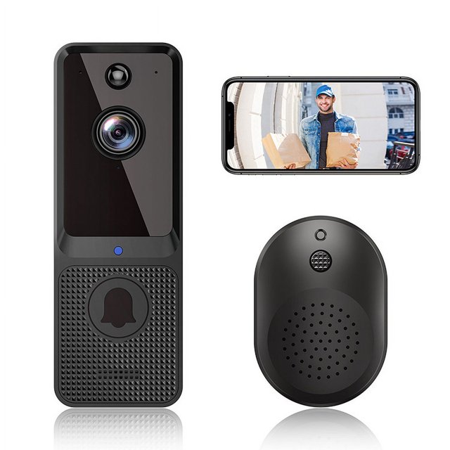 Timbre con video cámara-wifi inteligente de alta definición inalámbrico timbre con visión nocturna mirilla electrónica remota