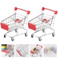 thumbnail image 3 of 2pcs Mini Shopping Cart Toys Funny Simulation Trolley Sundries Storage Baskets, 3 of 4