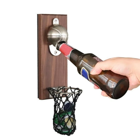 

Bottle Opener With Catcher Wall Mounted Wine Beer Can Opener Tools