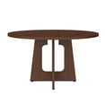 thumbnail image 5 of Round Dining Table for 4 - 47 Inch Farmhouse Kitchen Table, MDF Circle Table with Wood Grain Finish, 300lb Weight Capacity, Easy Assembly for Dining Room, Kitchen, Living Room - Spiced Round Table, 5 of 18