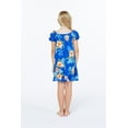thumbnail image 3 of Robe à Volants Simple à Manches Courtes Hawaïenne pour Fille en Bleu Hibiscus Muumuu, 3 of 5