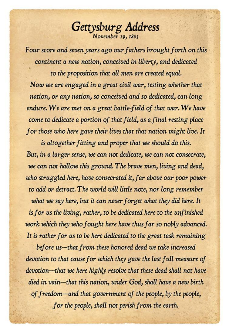 Gettysburg Address Printable Customize And Print Gettysburg Address Printable Customize And Print