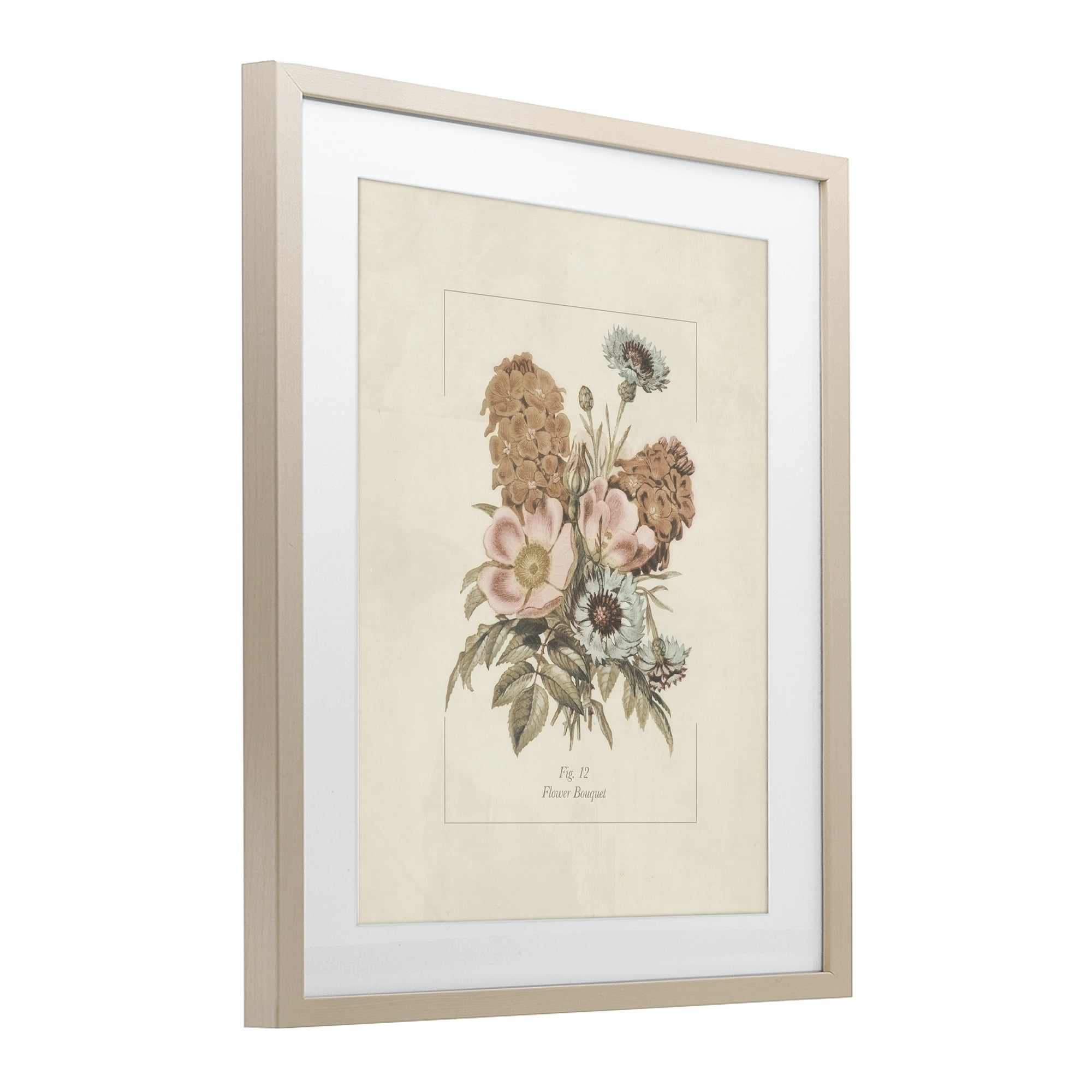 Stupell Industries Flower Bouquet Vintage Blossoms Birch Framed Print Under Glass, design by Dan Meneely