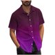 thumbnail image 1 of Mens Casual Manga Corta Botón Abajo Camisas Turndown Cuello Blusa de Impresión, Poliéster Ligero Top de la Moda para el Verano Al Aire Libre Y el Uso Diario, 1 of 6