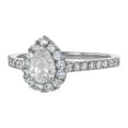 thumbnail image 5 of 14K White Gold 1-1/4 cttw. Certified Pear-cut Diamonds Vintage Bridal Set by Hollywood Hills Jewelers, 5 of 6