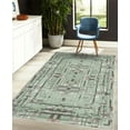 thumbnail image 4 of Modern Decorative Rug, Sketchy Drawing Rectangles and Squares Abstract Geometric Themed Scribbles, Quality Carpet for Bedroom Dorm and Living Room, 6 Sizes, Pale Green, by Ambesonne, 4 of 4