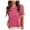 Hot Pink, variant on vigerkar Womens Knit Sweater Tops Short Sleeve Summer Tops Clothes Trendy T Shirts Fall (Navy, XL)