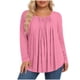 thumbnail image 1 of Mujeres de Manga Larga Tops Casual de Moda Gradiente Impresión Cuello Redondo Plegado Tamaño Superior para Uso Diario Y de Fiesta, 1 of 6