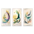 thumbnail image 2 of Designart "Contemporary Purple Spiral" Modern Framed Wall Art Set Of 3 - Purple Abstract Spirals Frame Canvas Set For Living Room Decor, 2 of 6