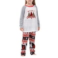 thumbnail image 3 of KelaJuan Family Matching Pajamas Christmas Tree Letters Print Long Sleeve Tops and Stretch Casual Pants Sleepwear, 3 of 9