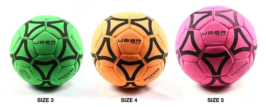 Uber Soccer Felt Indoor Soccer Ball, Size 5, Neon Orange