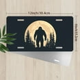 thumbnail image 2 of License Plate, Bigfoot Moon Decorative Front,Personalized Stainless Steel License Plate Cover For Men Women,12.2" X 6.2", 2 of 6