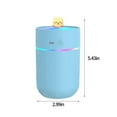 thumbnail image 3 of Nsxcdh Portable Desk Humidifier,Cool Mist Night Light,Abs Pp,White Pink Blue,5.43x2.91x2.91in,260ml,Multiple Modes,Quiet,Home Office Bedroom Humidifier, 3 of 8
