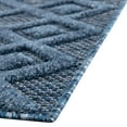 thumbnail image 6 of Unique Loom Outdoor Trellis Textured Collection Area Rug - Osage (7' 10" Square Navy Blue/Blue), 6 of 8