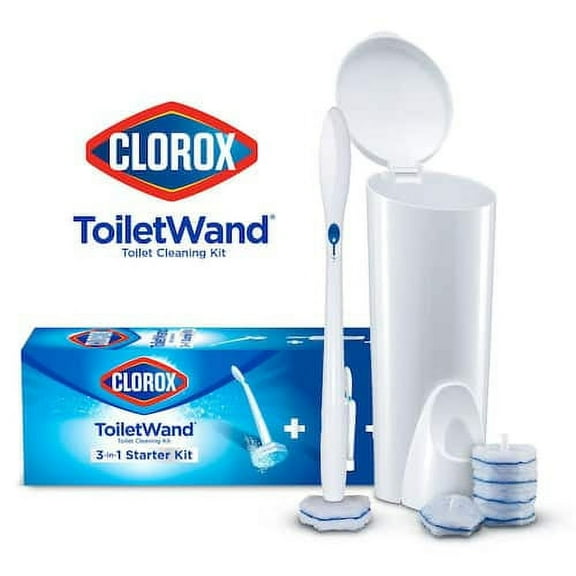 Clorox ToiletWand Disposable Toilet Cleaning System - Disinfecting Caddy & 6 Refills - 1 Kit