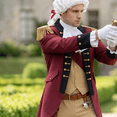thumbnail image 6 of Alaiyaky George Costume Historical Halloween Costume Musical Uniform with Jacket, Pants, Hat, Ascot, Gloves, Wig, Bow Tie for Halloween DressUp Party, 6 of 6