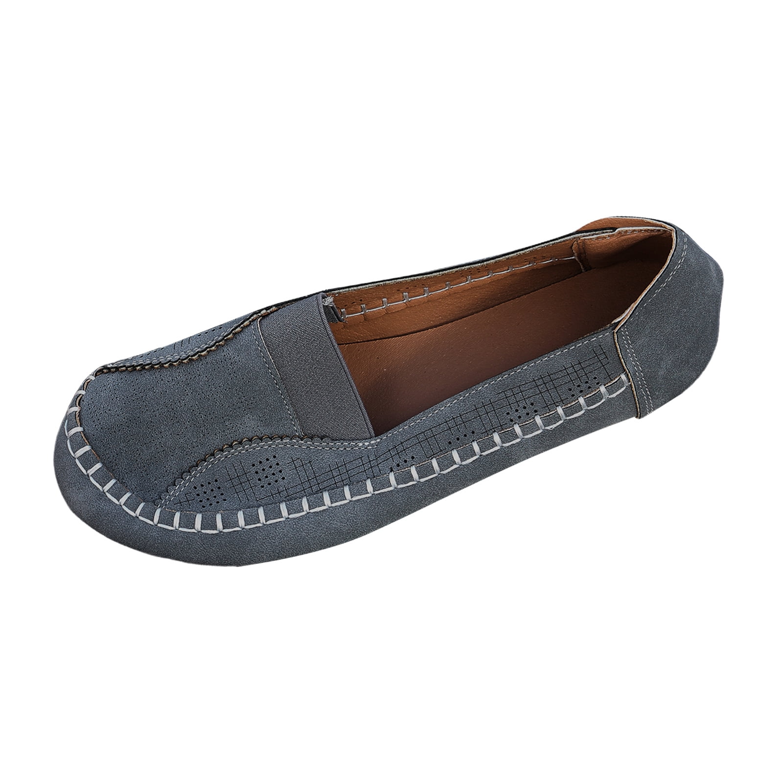 Chenyee Womens Casual Canvas Walking Shoes Comfortable Boat Loafers with Arch Support Slip On Sneakers