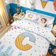 thumbnail image 3 of Meiyoeat Baseball Ice Cream Twin Bedding for Boys Girls, Blue Initial C Letter Duvet Cover Set, Polkadot Reversible, 1 Duvet Cover and 1 Pillowcase (No Comforter), 3 of 6