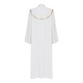thumbnail image 4 of RUNQHUI Women's Robe Metallic Collar Church Choir Robe Flared Sleeve Cassock for Priest Performance White S, 4 of 4