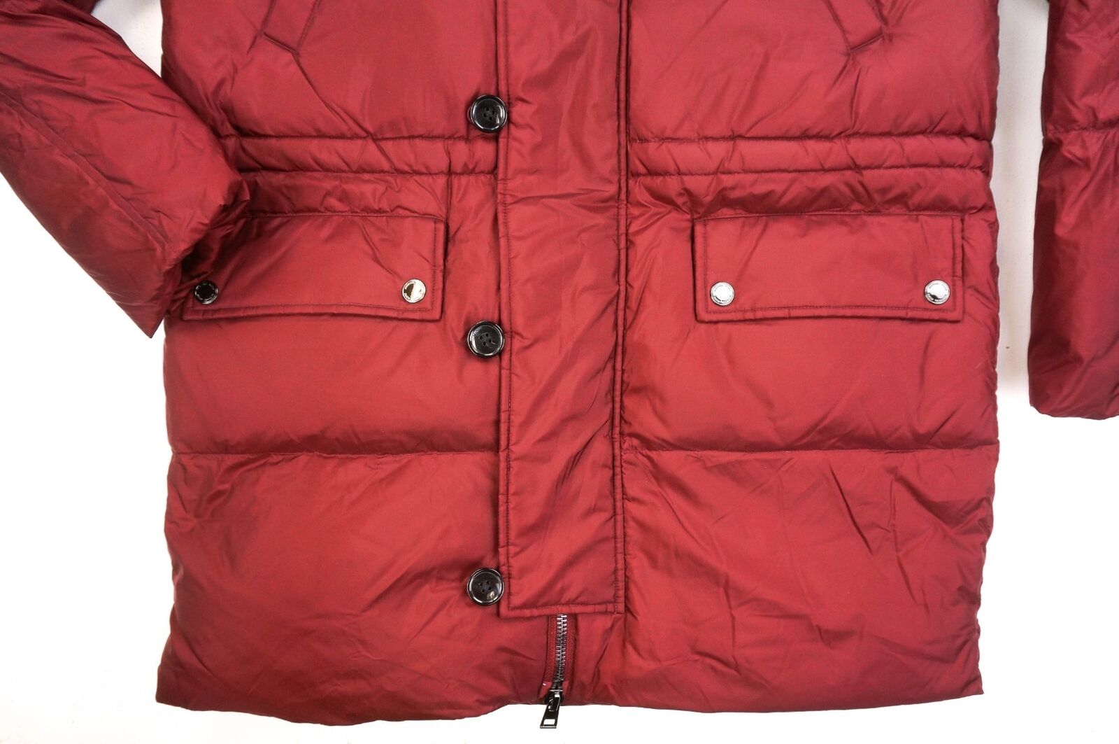 Michael Kors RED Faux Fur Trim Nylon Parka Coat, US Small - image 4 of 6
