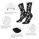 thumbnail image 4 of Balery Black White Leaves Calcetas Largas con Estampado para Hombre y Mujer – Suaves y Transpirables, Talla Única (US 5-11), 4 of 6
