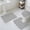 Grey, variant on Light Brown Striped Bath Mat 3 Piece Bathroom Rug Set, Modern Abstract Art Geometric Stripes Non Slip Bath Rug Contour Mat and Toilet Lid Cover, Absorbent Shower Mats Soft Bath Rugs and Mats Sets