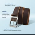 thumbnail image 5 of Titanium Work Belt II (Brown) by Nickel Smart®, 5 of 7