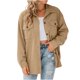 thumbnail image 2 of Pntutb moda mujer manga larga frente abierto ropa de abrigo suelta blusa sólida abrigo Tops bolsillos blusa liquidación Pntutb Pntutb-5991, 2 of 6