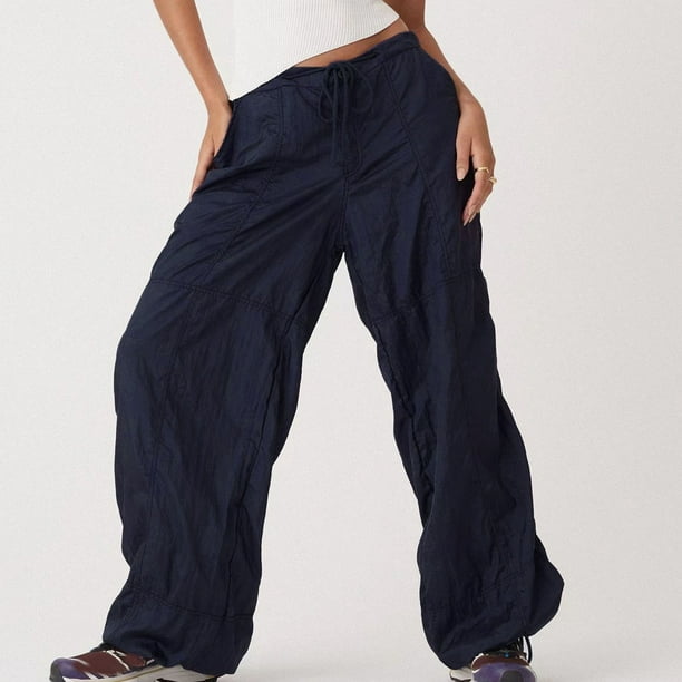 Women High Strappy Waisted Solid Wide Leg Flare Sweatpants Club Pants