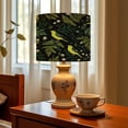 thumbnail image 6 of Chinoiserie Linen Drum Lampshades Yellow Birds Among Green Ferns White Flowers Dark 13"x13"x10" Light Shade for Table Lamps Floor Lamp Shades Lampshade Replacement Assembly Required, 6 of 8