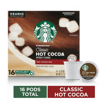 UPC 762111080318 product image for Starbucks Hot Cocoa K-Cup Coffee Pods — Hot Cocoa for Keurig Brewers — 1 box (16 | upcitemdb.com