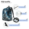 thumbnail image 4 of Naloa Forest Meditating Goat Canvas Backpack for Men Women Rucksack Casual Travel Daypack College Tote Satchel Bookbag for Teens-Small, 4 of 7
