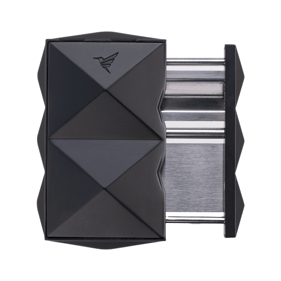 Colibri Premium Quasar SV-Cut 2 in 1 Cigar Cutter - Ergonomic Stainless Steel V-Cut and Straight Cut Style Spring-Loaded Blade, Ideal for up to 60  Ring Gauge - Gift for Cigar Enthusiasts (Black)