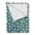 thumbnail image 2 of Space Soft Flannel Fleece Throw Blanket, Stars and Astronaut Bears on a Slate Blue Background, Cozy Plush for Indoor and Outdoor Use, 50" x 70", Teal Multicolor, by Ambesonne, 2 of 5