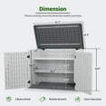 thumbnail image 3 of Macrout 4.3 x 2.5 ft Small Outdoor Storage Shed, Waterproof Plastic Storage Cabinet, Resin Shed for Garden and Patio, 3 of 11