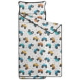 thumbnail image 2 of Monster Cartoon Truck Gray Pattern Teens Toddler Nap Mat with Pillow, Sleeping Mat Bag for Preschool Daycare 59"x22", 2 of 6