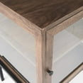 thumbnail image 6 of Arelius 20L x 18W x 26H  Medium Brown Wood W/ Black Metal Frame End/Side Table, 6 of 7