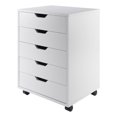 thumbnail image 1 of Scranton & Co 5-Drawer Modern Wood Mobile File Cabinet in White, 1 of 9