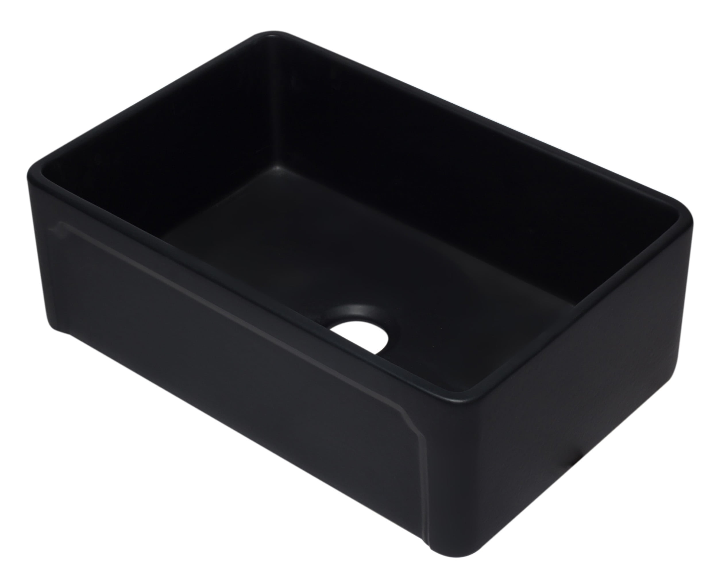 ALFI brand AB3020SB-BM 30 inch Black Reversible Single Fireclay ...