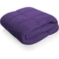 thumbnail image 5 of D.N.G. BEDDINGS Deluxe All Seasons Oversized Super King Size 800 Thread Count, Solid Purple Down Alternative 1 Piece Box Design Comforter Set 100% Egyptian Cotton, 5 of 6