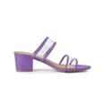 thumbnail image 3 of BLISSFUL STEP Women's Dual Straps Block Heel Slide Sandals, 3 of 7
