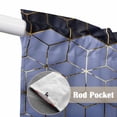 thumbnail image 4 of Blue Geometric Swag Valances for Windows 2 Pack, Kitchen Window Curtains 36 Inch Length, Ombre Modern Abstract Art Privacy Swag Curtains for Living Room/Bathroom with Rod Pocket 36"x36", 4 of 8