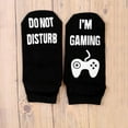 thumbnail image 2 of Do Not Disturb I'm Gaming Socks Cotton Novelty Funny Dress Fluorescent Socks for Boy Women Men, 2 of 5