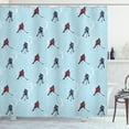 thumbnail image 1 of Ambesonne Sport Shower Curtain, Ice Hockey Pattern Winter, 69"Wx75"L, Blue Red Black, 1 of 3